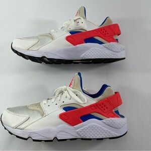 NIKE Air Huarache #318429-112 White Red Blue Men’s Size 9.5 Athletic Sneakers